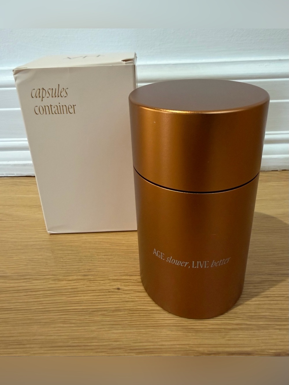 NWT Happy Aging Capsules Container